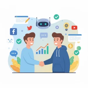 successful human and AI marketing collaboration with client